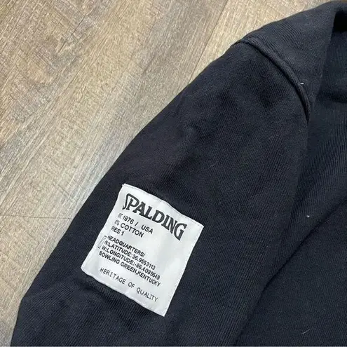 Spalding Headquarters Black White Hoodie Womens Size Medium
