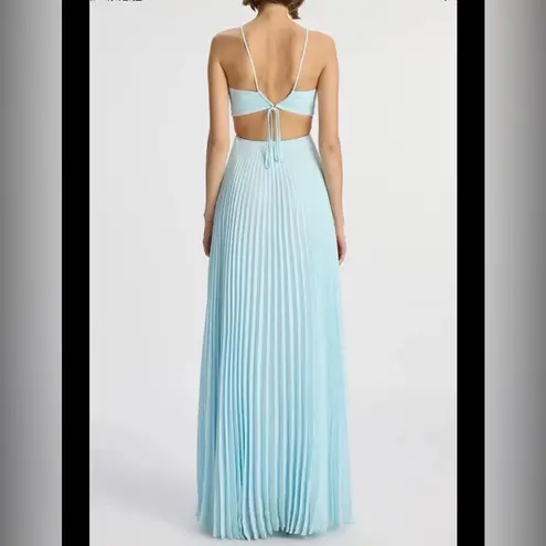 ALC Frank A.L.C Moira Satin Pleated Maxi Dress 2