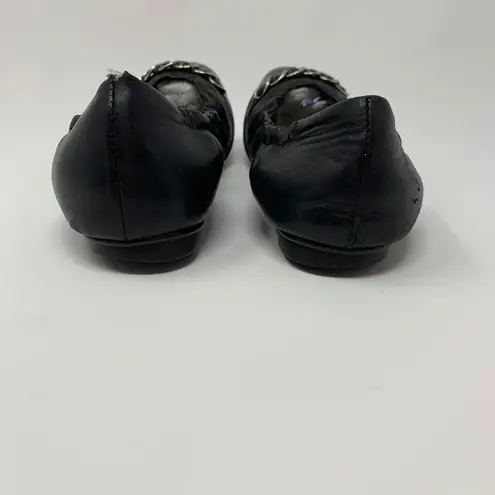 AGL Attilio Giusti Leombruni Chain Flats in Black Size 6