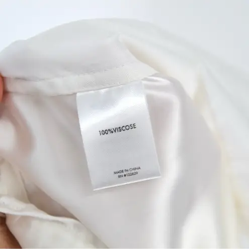 L'Academie NEW Abi Drawstring Pants Relaxed Straight in White Women's S