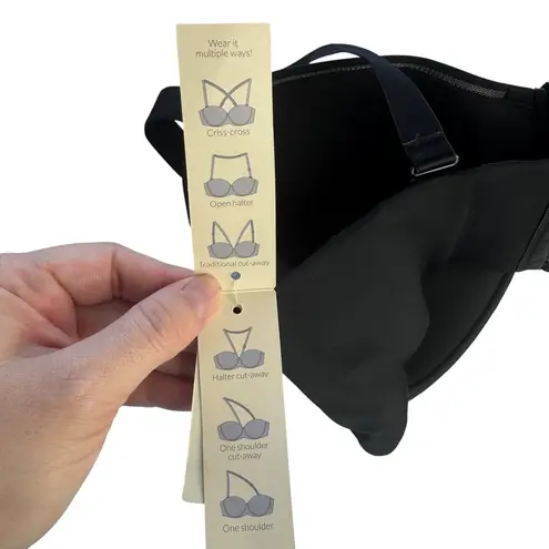 Cacique NWT Lane Bryant Black Multi-Way Strapless Bra Convertible Plus Size 40G