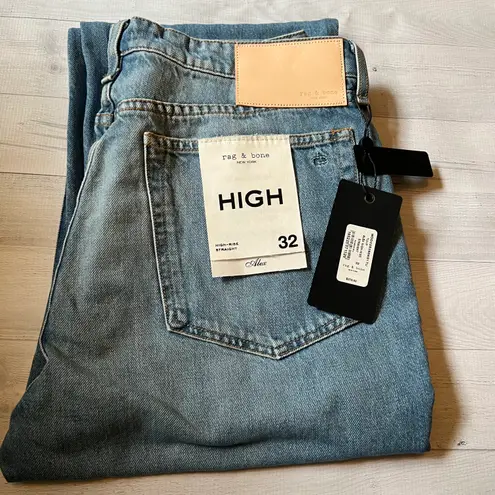 Rag and Bone  High-Rise Straight Leg Slim Fit Jeans