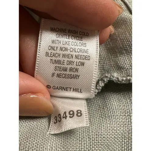 Garnet Hill Women's 33498 Size 14 Gray Linen Shirt Dress Button Front NWOT