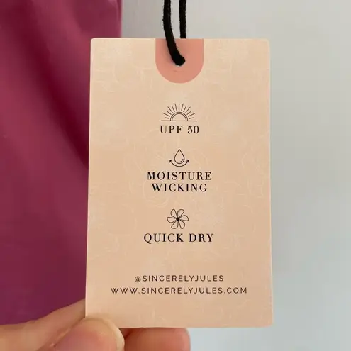 Sincerely Jules Golf & Tennis Pink with White Stripes Tank Top NWT Size Small