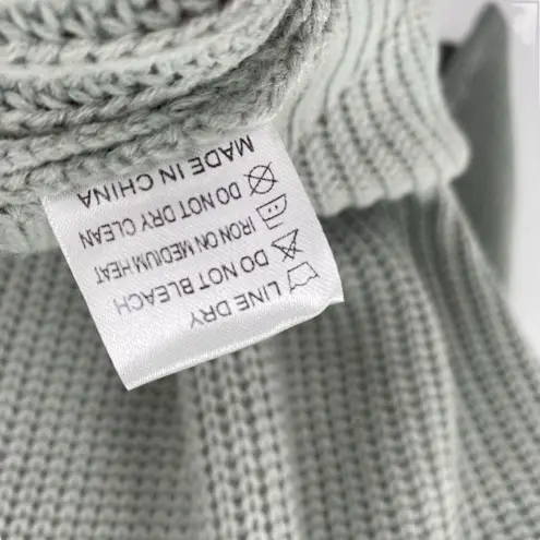 Women’s Chunky Oversized Wool Blend Gray Knit Sweater Size XL