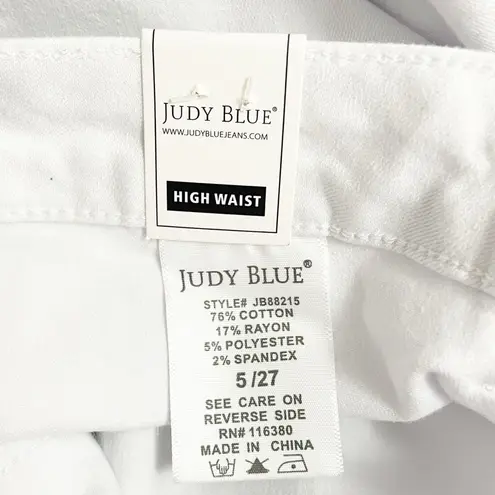 Judy Blue NWT White High Rise Button-Fly Patch Pocket Flare Jeans Size 27 NEW - Image 13