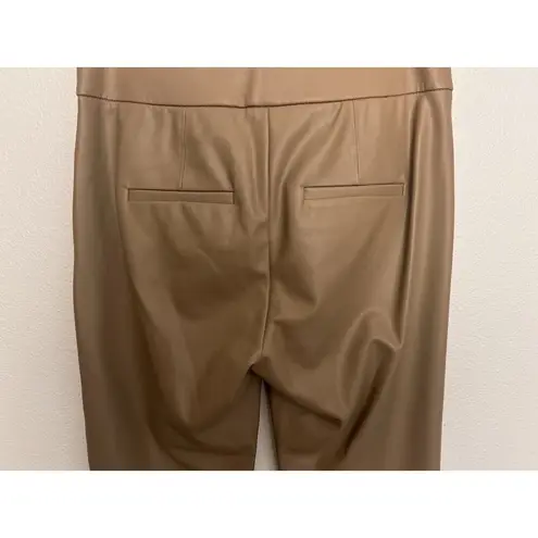 Veronica Beard Cormac Crop Faux Leather Pants High Rise 8 Buttery Soft Office