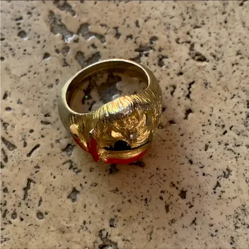 Disney Vintage 90s  Pirates of the Caribbean Gold Ring Disneyland Pieces of Eight