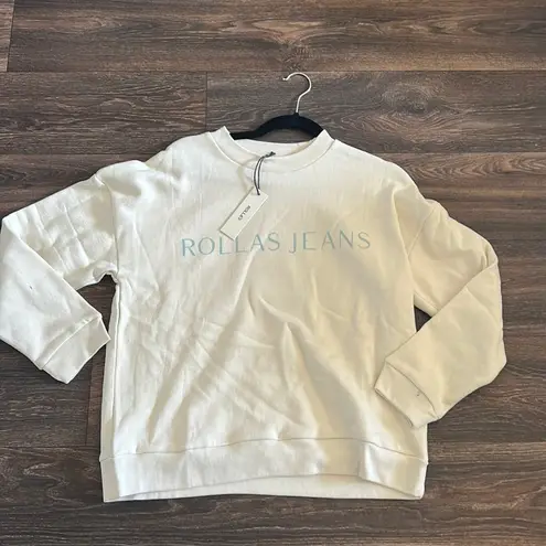 Rolla's  X SOFIA RICHIE - EDITORIAL SLOUCH SWEATER IN SALT