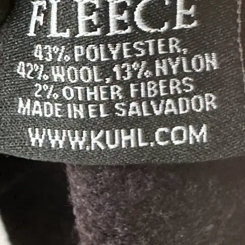 Kuhl Chianti Fleece Wool Blend 1/4 Zip Sweater Women's Size Medium Purple