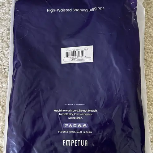 NWT Empetua Shapermint Black High Waisted Shaper Leggings Size XL