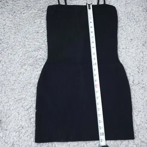 Babaton Aritzia Sculpt Knit Cami Mini Dress Black Stretch Size Medium