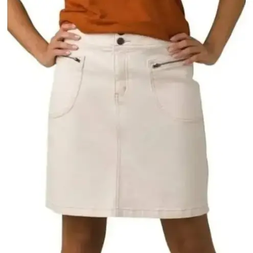 prAna Broadway Denim Skirt in Natural NWT Sz. 4
