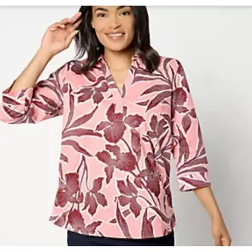 Denim & Co. Adaptive Poplin 3/4