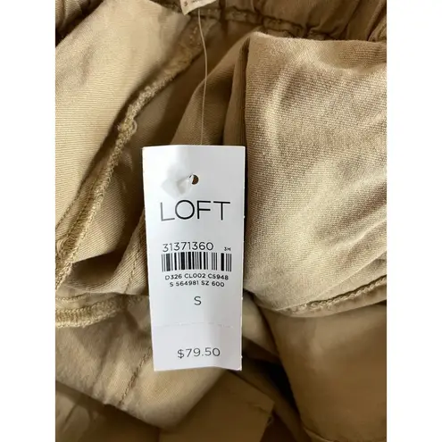 Loft  Womens Size Small Pants Wide Leg Trousers Tan High Rise Pleated Front NWT