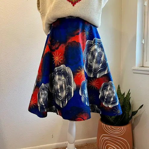 Vintage 70s Handmade Mod Cloud Sunshine Printed A