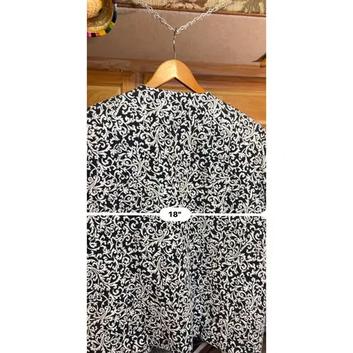 Alfred Dunner Black and White Floral Print Jacket