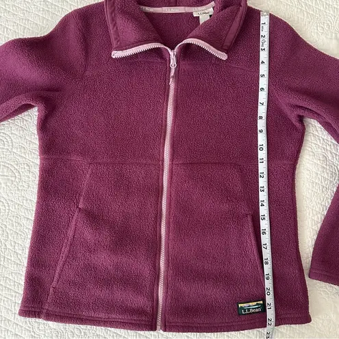 LL Bean Women's Purple Katahdin Fleece Jacket Full Zip Small Petite 518806 Size undefined