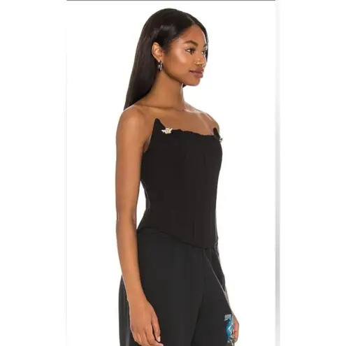 Boys Lie Boys Lie Corset Top Womens X Large Black Boned Bodice Strapless Paneled Zipper