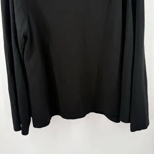 Bryn Walker Top Womens SZ Large Black Etta Cowl Neck Wide Sleeve Shirt Lagenlook