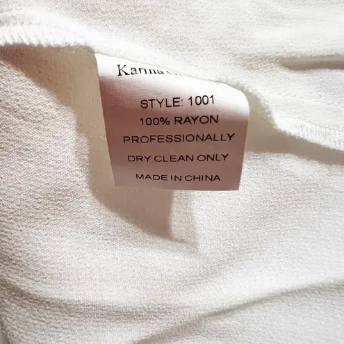 Karina Grimaldi NEW Fringe Tassel Sleeveless Scoop Neck Tank Top White Large