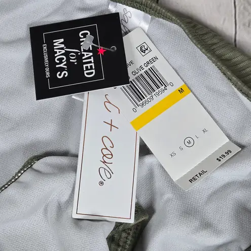 Salt + Cove Ribbed Bikini Bottom in Olive‎ Green M NWT Size undefined