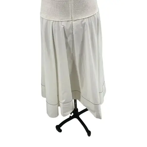 Proenza Schouler White Label Smocked Poplin Midi-Dress White Size US 8