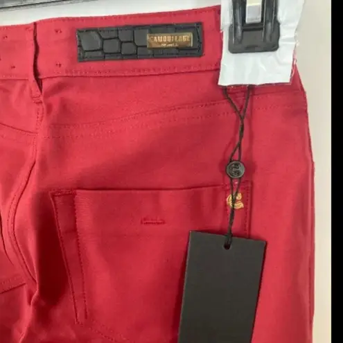 Camouflage by AR and J. women's size 25 dark crimson DEMI stretch jegging pants Red