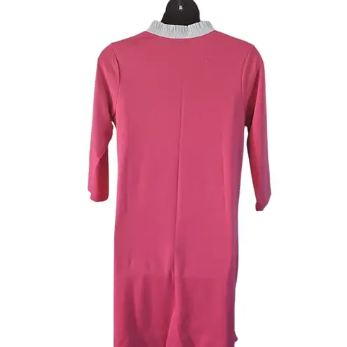 Isaac Mizrahi Live! Pink Tunic Dress with White Ruffle Collar