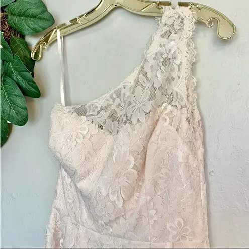 Weddington Way Zoe One Shoulder Lace Bridesmaid Cocktail Dress