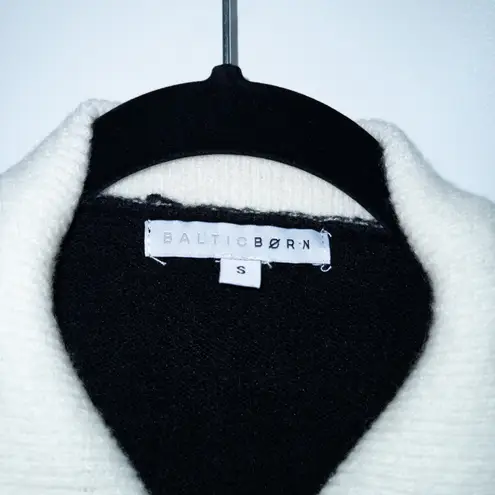 Baltic Born Black & Brown Colorblock Sigrid Zip Front Sweater Size Small