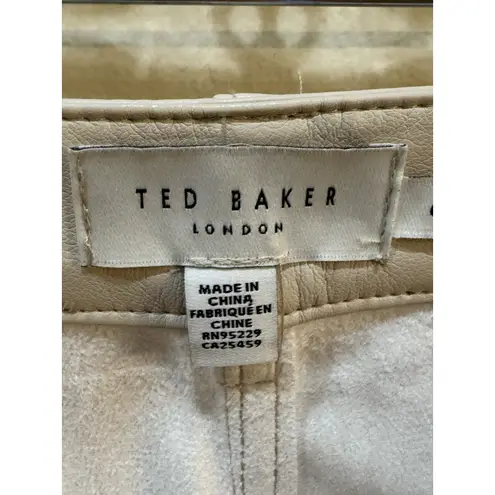 Ted Baker London Womens Faux Leather High Rise Natural Size 3 US 6