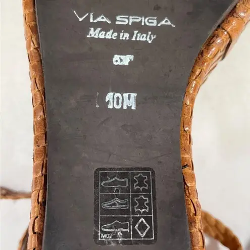 via spiga Women's Tan Woven Shoes/Heels Size 10M SKU 5580