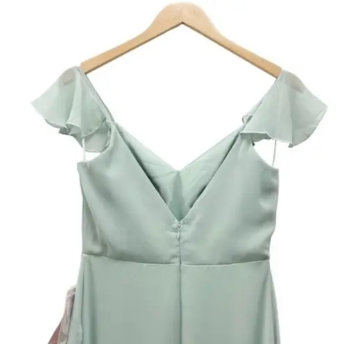 Birdy Grey NWT Kae Dress Sage Green Size Small Maxi Full Length Bridesmaid NEW
