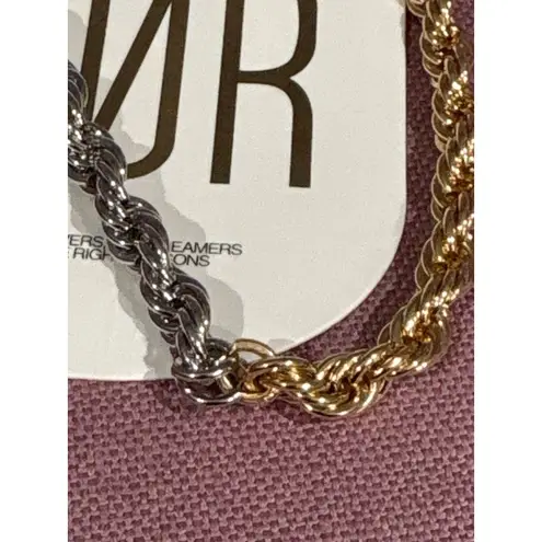 8 Other Reasons Two-tone Chain Necklace in Mixed Metal One Size New Womens Jewel