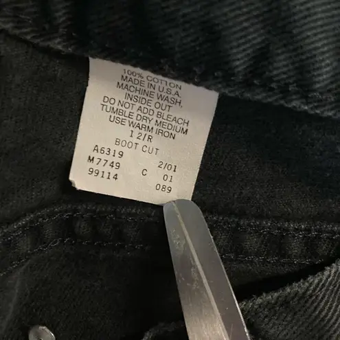 HARLEY DAVIDSON VINTAGE High Waist Black Women’s Boot Cut Jeans Size 12R