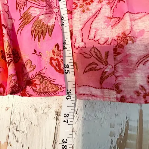 Ulla Johnson Leiko Ruffled Tiered Floral Print Poplin Mini Dress Camellia Size 0