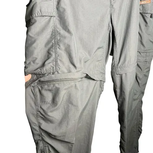REI Women’s Gray Convertible Cargo Tech UPF Pant Performance Hiking Outdoor 12