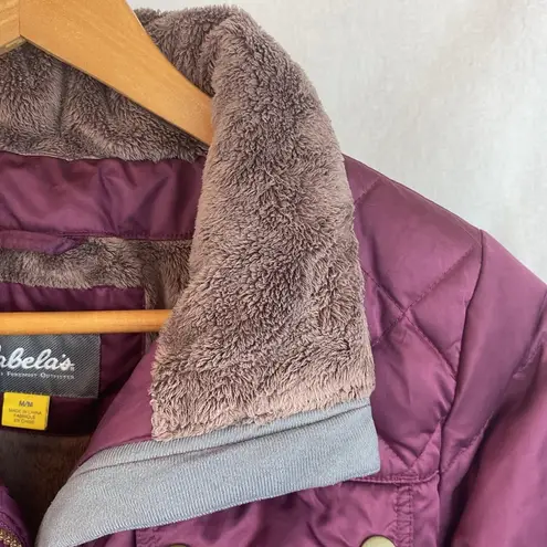 Cabela's Purple Zip Up Long Sleeve Down Filled Jacket M