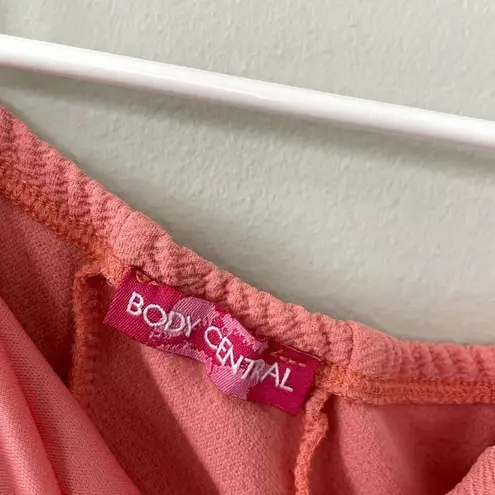 Body Central strapless summer dancing dress peach fit and flare women size XS