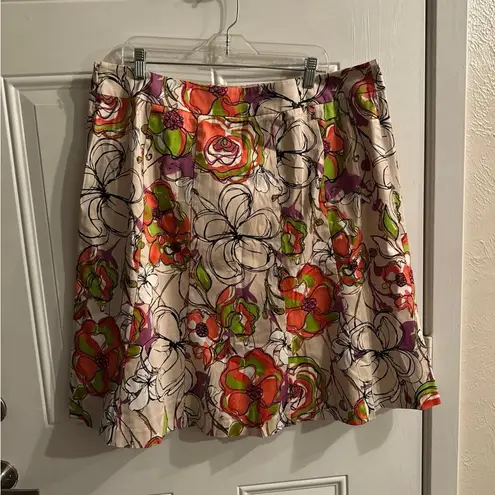 Lane Bryant NWT  Floral Pleated Skirt