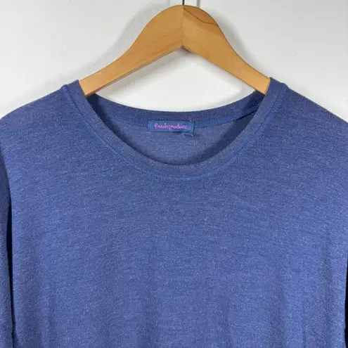 Fresh Produce Woman OS Raglan Scoop Blue Boxy Pullover Oversized Lagenlook USA