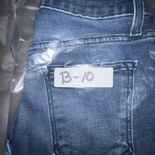 Just Black JBD Denim Vintage Straight Jeans Size 27 Raw Hem High Rise Distress