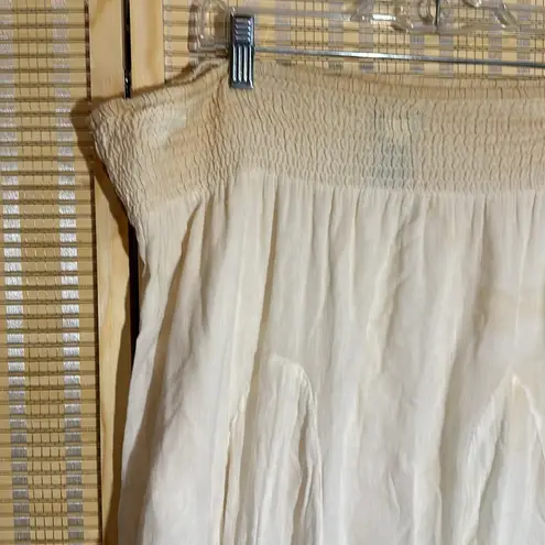 Mossimo Y2K Long Off White Double Layered Cotton Gauzy Full Skirt Bohemian XL
