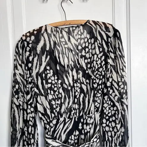 Veronica Beard • Mavis Animal-print Silk-chiffon Midi Dress blouson high low
