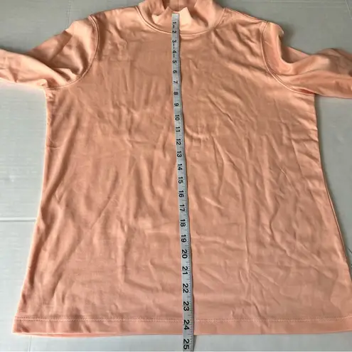 L.L.Bean  mock neck long sleeve tee peach size medium regular