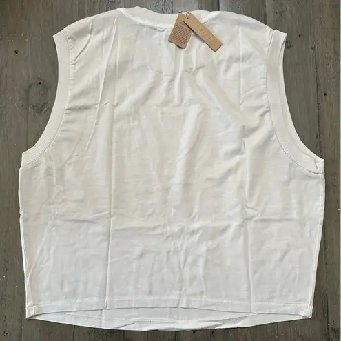 SKIMS NWT Outdoor Crop Tank - 4X - Bone (Cream)