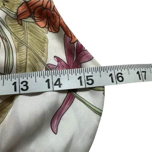 Shore Tropical Floral Above The Knee Mini Dress size medium White foliage
