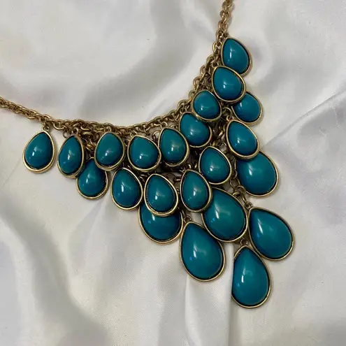 Early 2000's Layered Bib Statement Necklace Gold