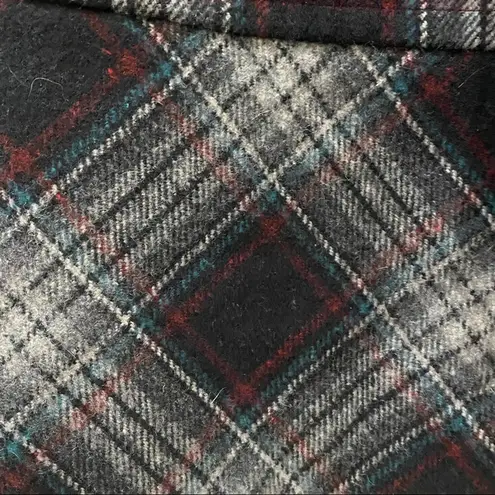 Jones New York  Wool Blend Plaid Pea Coat L